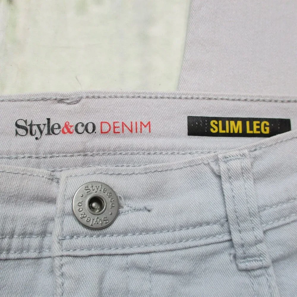 Style & Co Petite Slim Leg Straight Jeans - Picture 5 of 6
